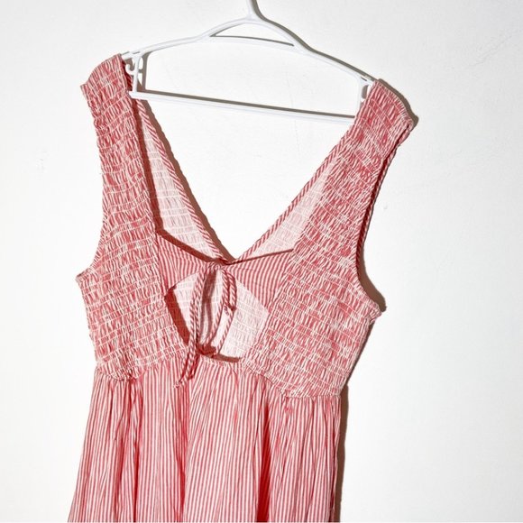 New Free People Juno Sleeveless Smocked Tiered Maxi Dress In Guava Size medium - Picture 6 of 10